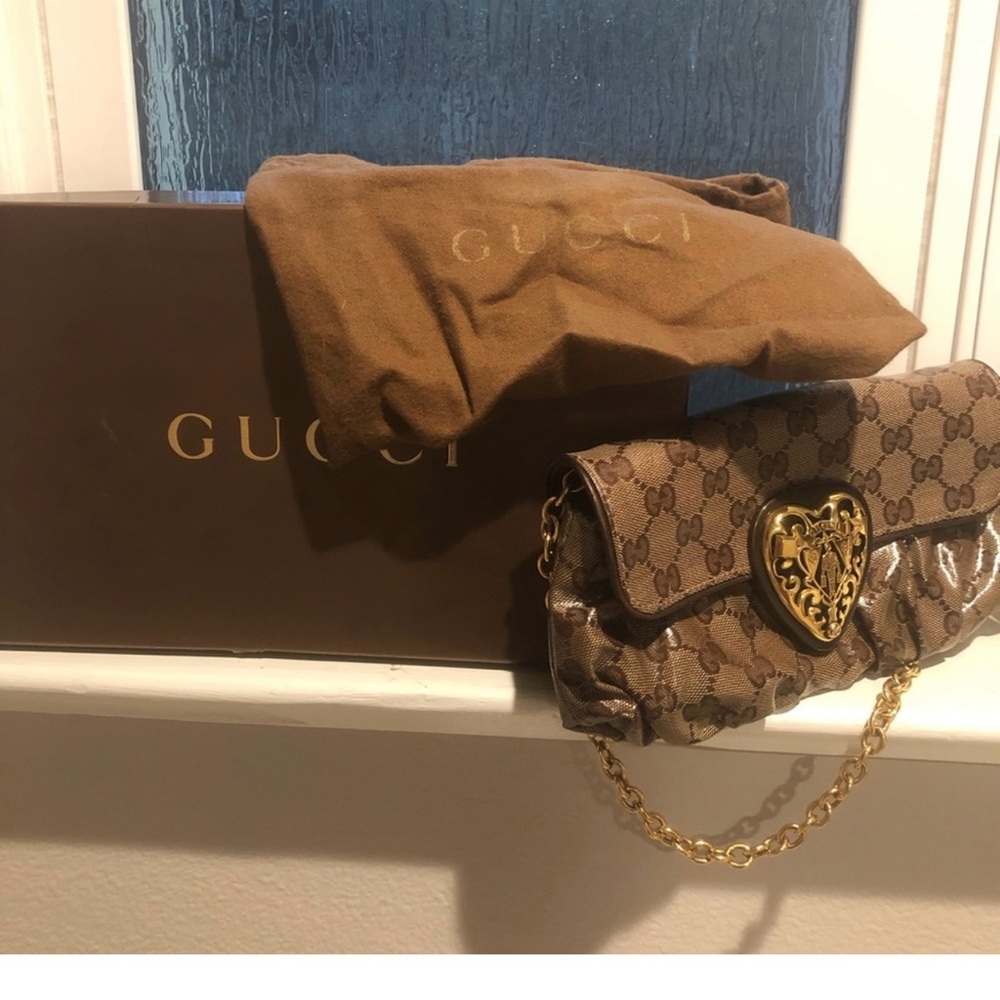 Gucci Brown Mini Bag with Gold Accents
